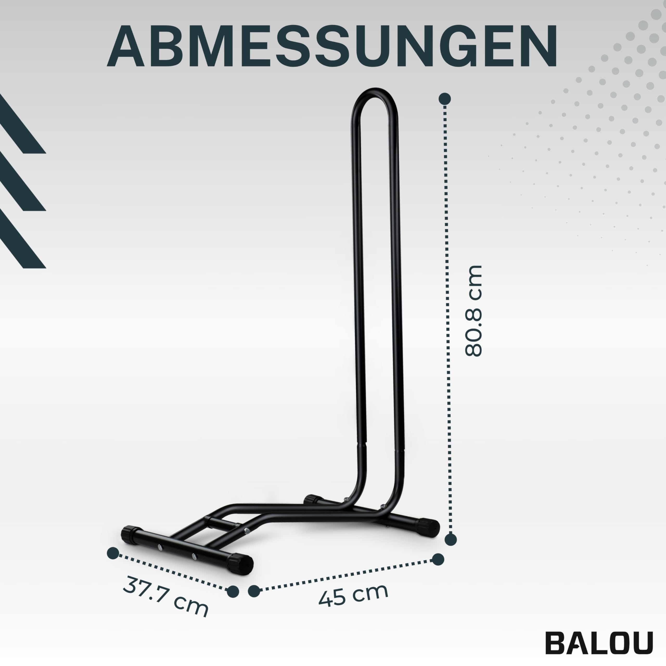Fahrradständer Mountainbike 20-29 Zoll - MTB Fahrrad Ständer für den Boden - Fahrradhalter freistehend für Reifen bis 3 Zoll Breite