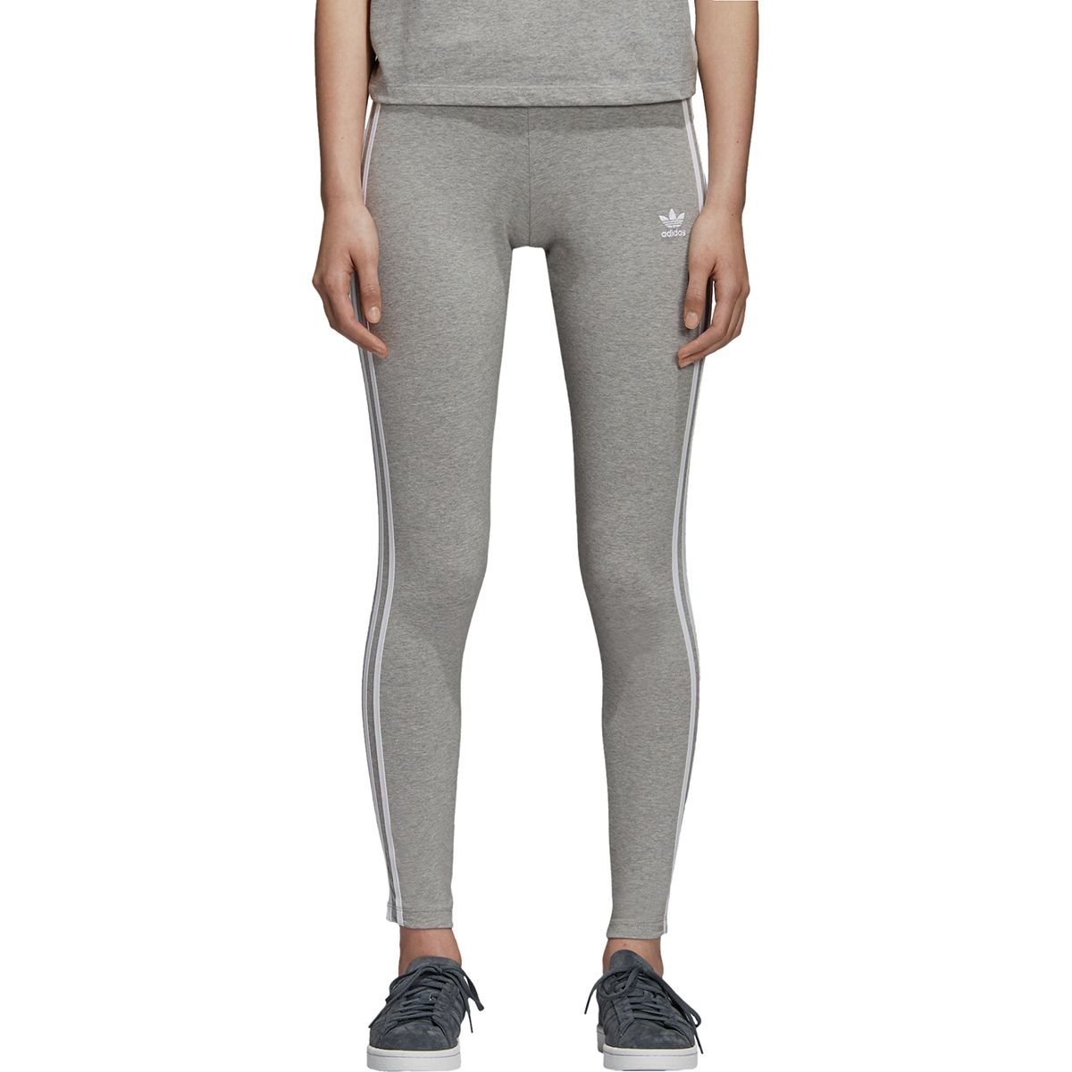 adidas Originals Women's 3 Stripes Leggings, Grey Heather, XS