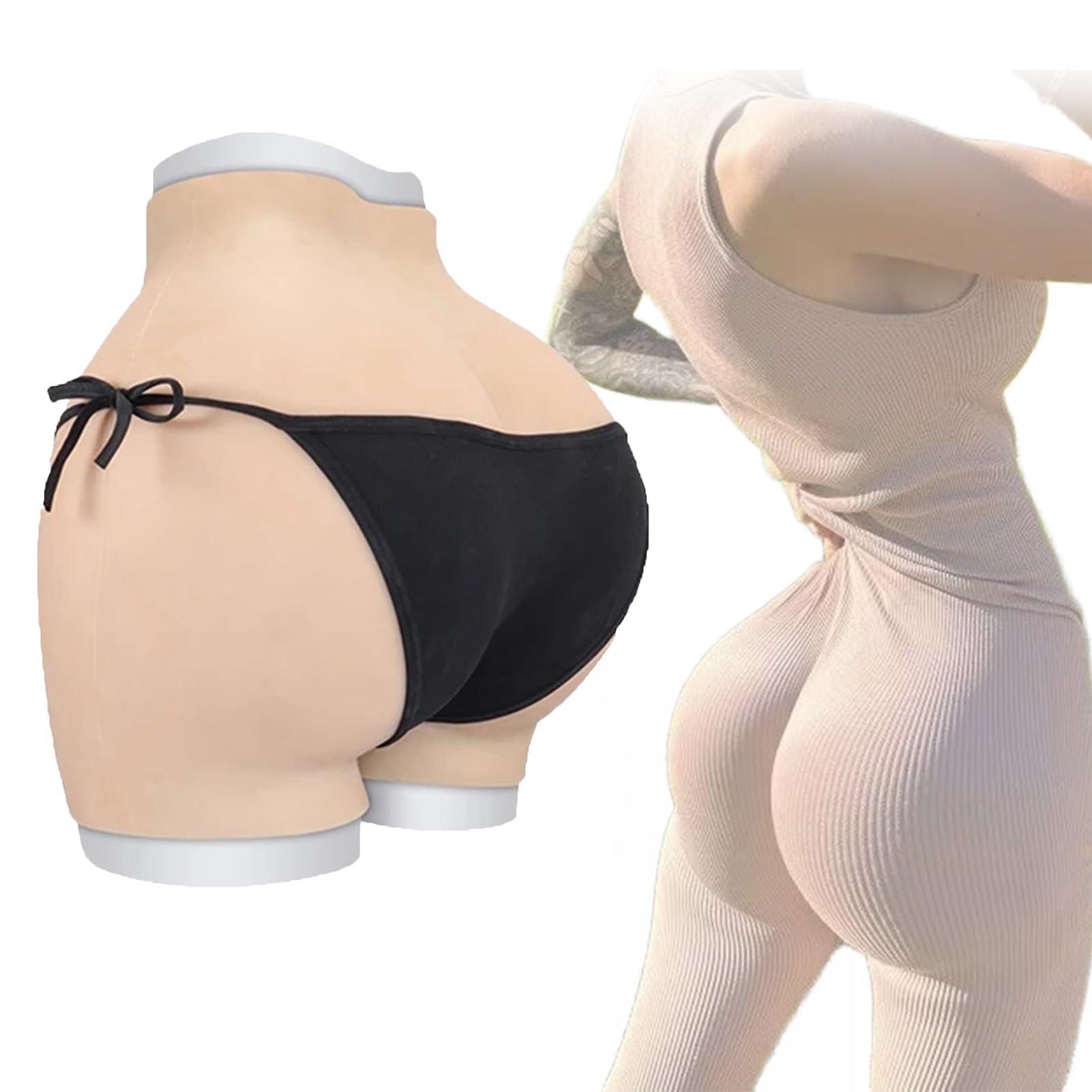 Realistic Silicone Big Butt Panties Artificial Fake Sissy Huge Ass Panty Hip Pads Push Up Underwear for Transgender