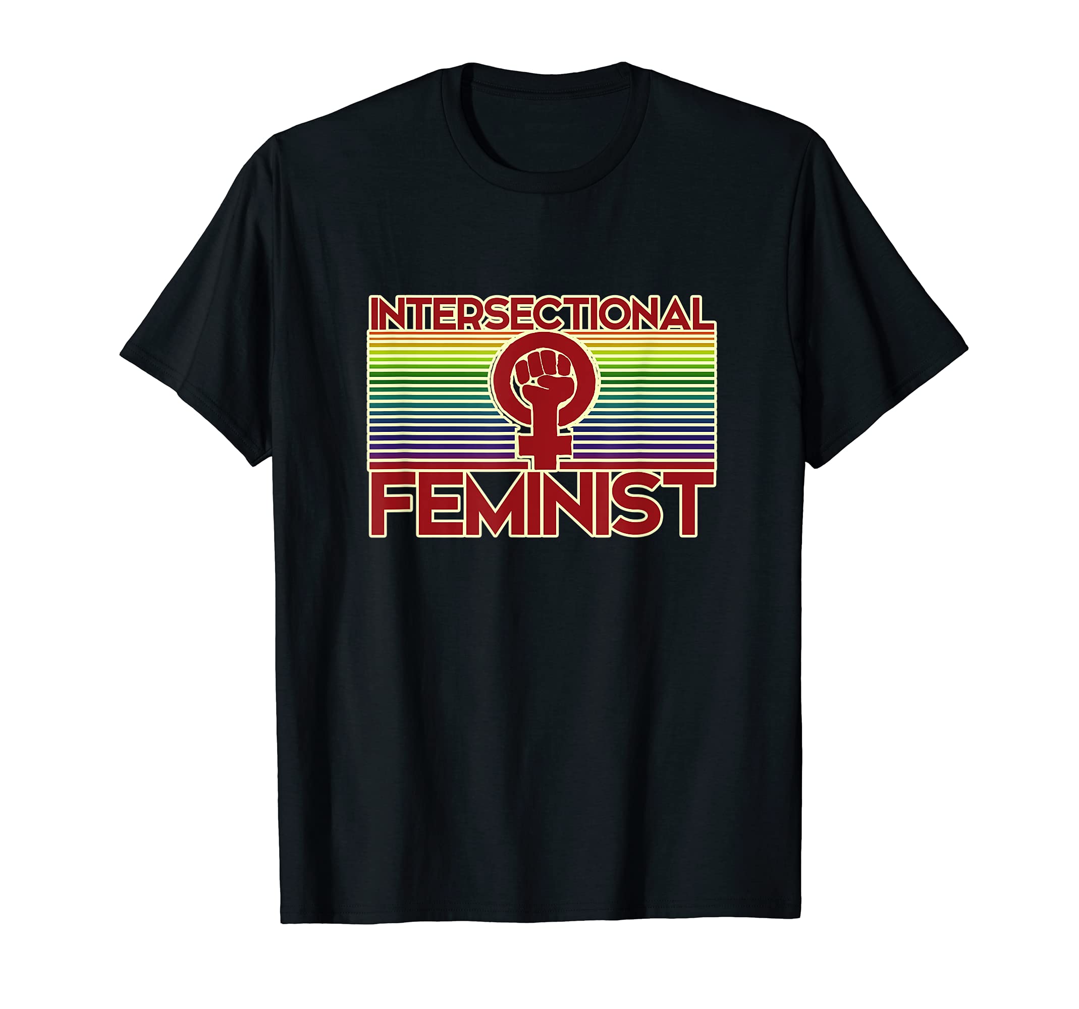 BubbSnuggIntersectional feminist retro rainbow T-Shirt
