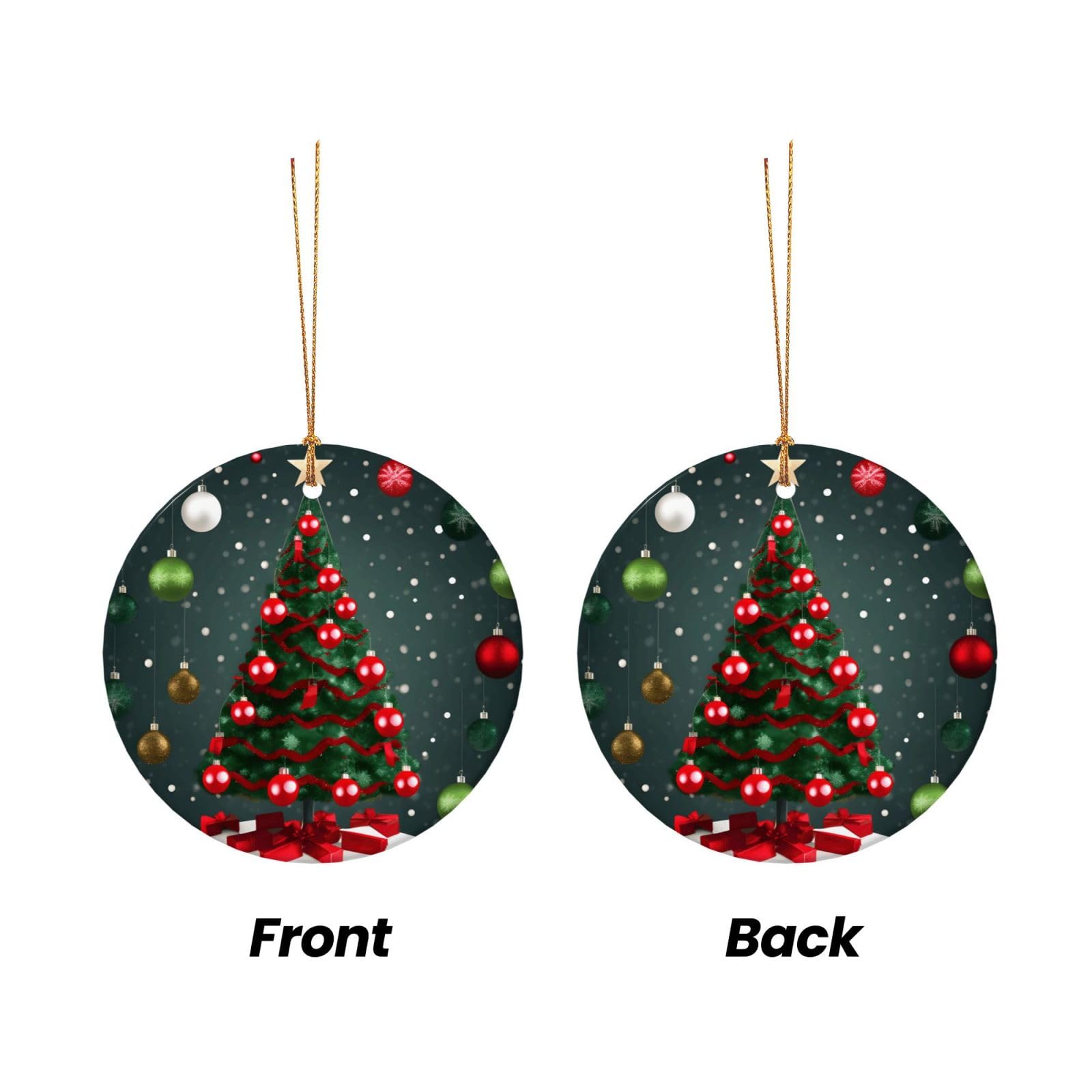 Kerstboom ornament | 2D acryl vakantie decoraties ornament - Kerstmis dier esdoorn hanger | voor deurways muur tuin tuinpad raamsill slaapkamer balconies