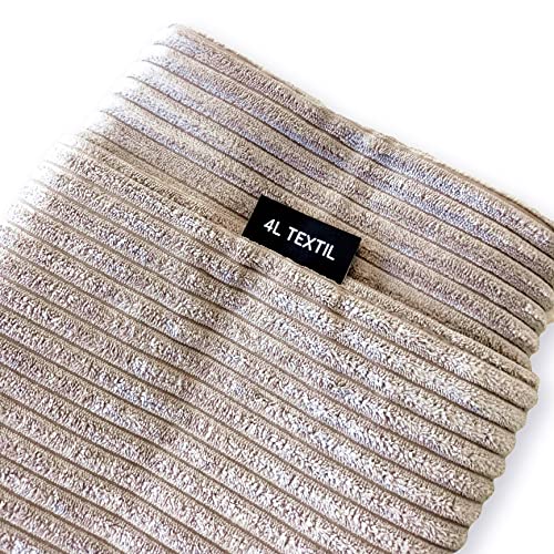 4L Textil Molly Hundekissen Waschbar Mit Bezug Und Reißverschluss für Große Hunde - Hundematte Liegekissen Waschbares Hundebett (Ersatzbezug 100x80 cm, Latte Stripes)