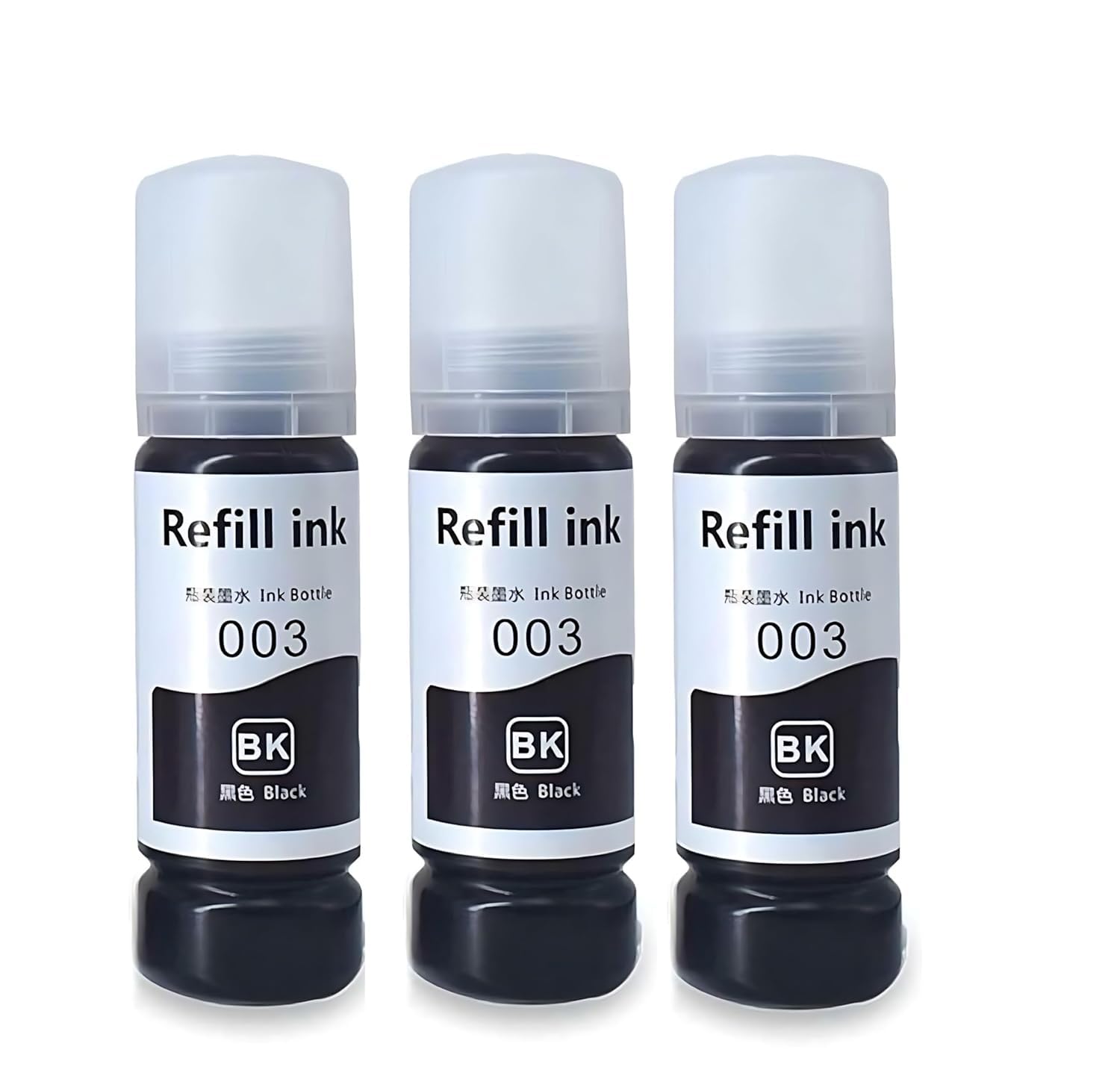 RODEX 003 Compatible Refill Ink for Epson L3110,L3150,L3250,L3252 L3115, L3116,L3101,L3210, L3215,L3216,L3151,L3152,L3156,L5190 Printer-Compatible Ink Bottle for Epson 003 Black (Pack of 3)-image-23