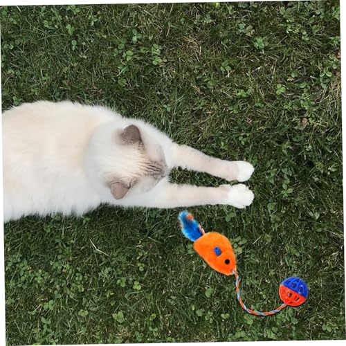 Jouet interactif chaton stimulation sensorielle peluche plastique clochette - 4