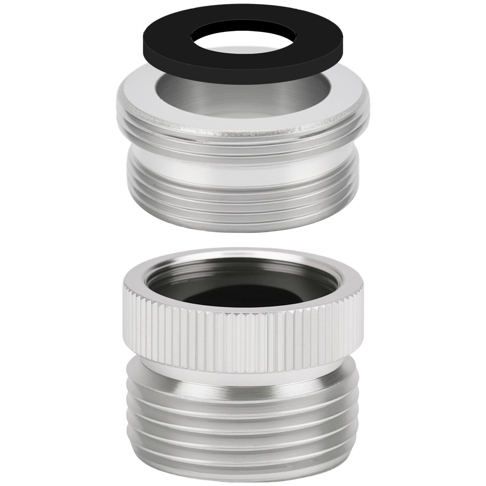 Wasserhahn-Adapter mit Luftsprudler 1,9 cm Gartenschlauch, Spüle, poliert, verchromt, Wasserhahnadapter-Set für Küche, Bad, Garten, Hof, Balkon