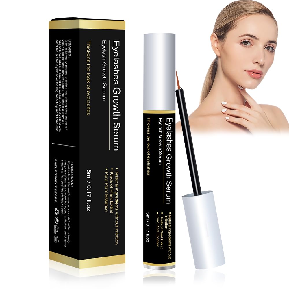 5ML Serum Pestañas,Serum Pestañas Crecimiento,Favorece el Aspecto de PestañAs MáS Gruesas,Largas y Voluminosas