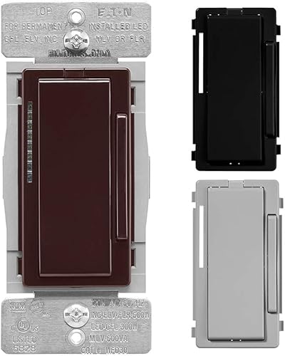 Eaton - Regulador de intensidad inteligente mediante WiFi WFD30-C2-SP-L funciona con Alexa, kit de cambio de color (blancoalmendra claramarfil),