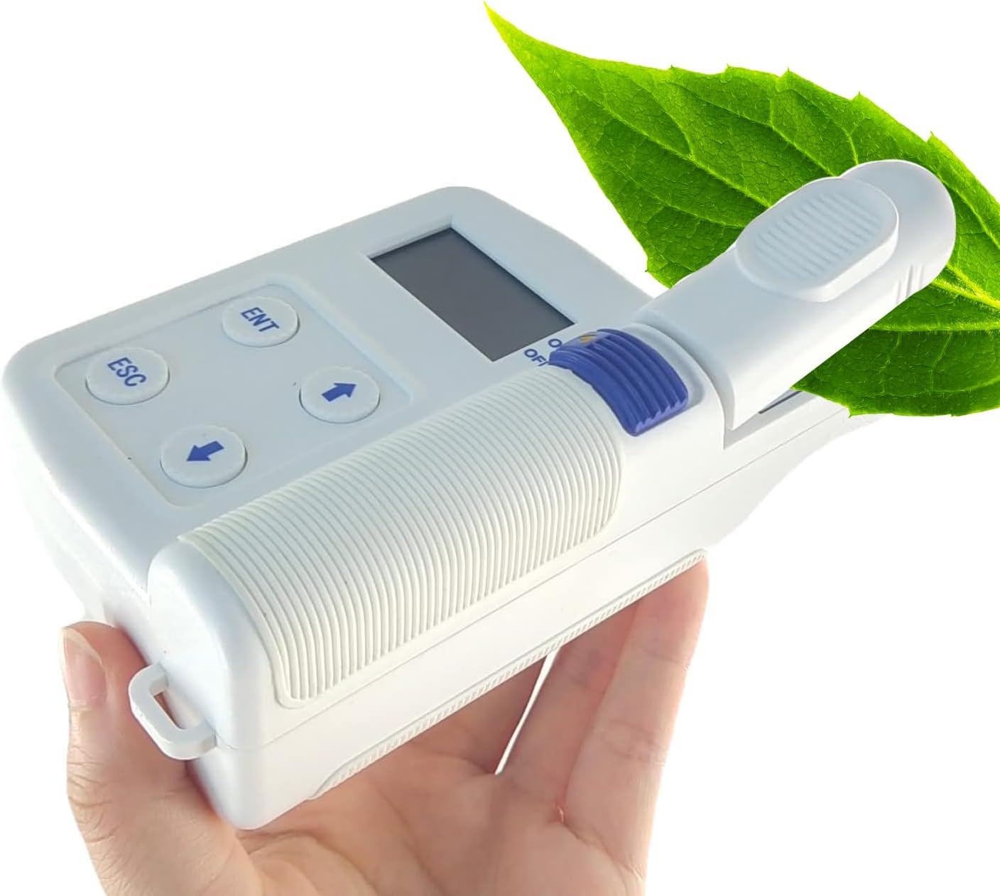 Portable Chlorophyll Meter Analyzer Chlorophyll Tester Leaf Nitrogen Content Detector Leaf Temperature Detector with Range 0.0 to 99.99 SPAD Measured Area2mmx3mm