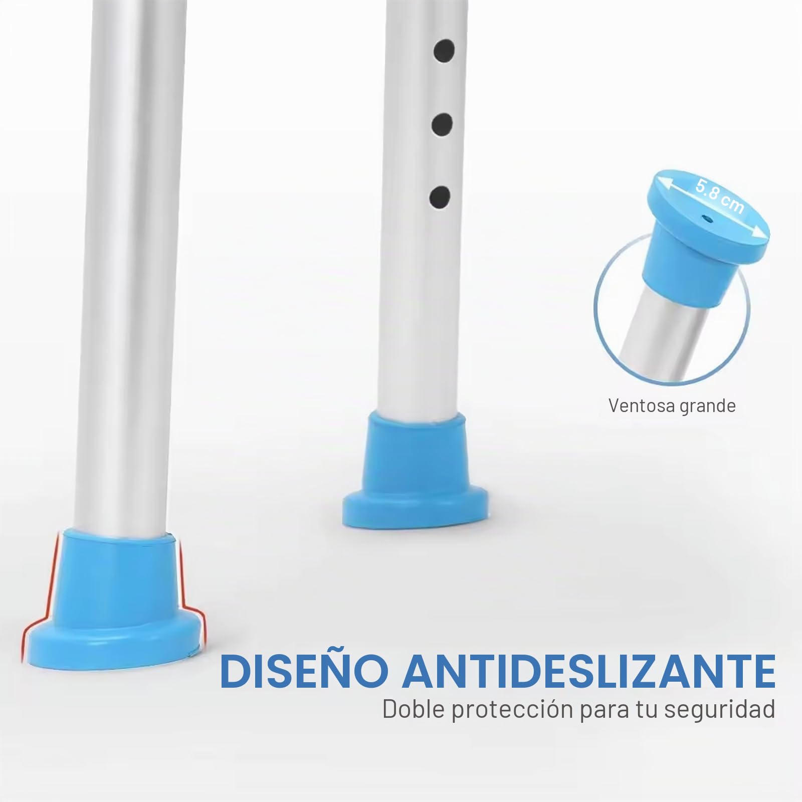 NEWFUN - Silla de Ducha, Asiento de Ducha para Adultos, taburetes de Ducha y baño, Taburete de Ducha Antideslizante, Montaje sin Herramientas, Asiento de baño para Adultos, 150 kg