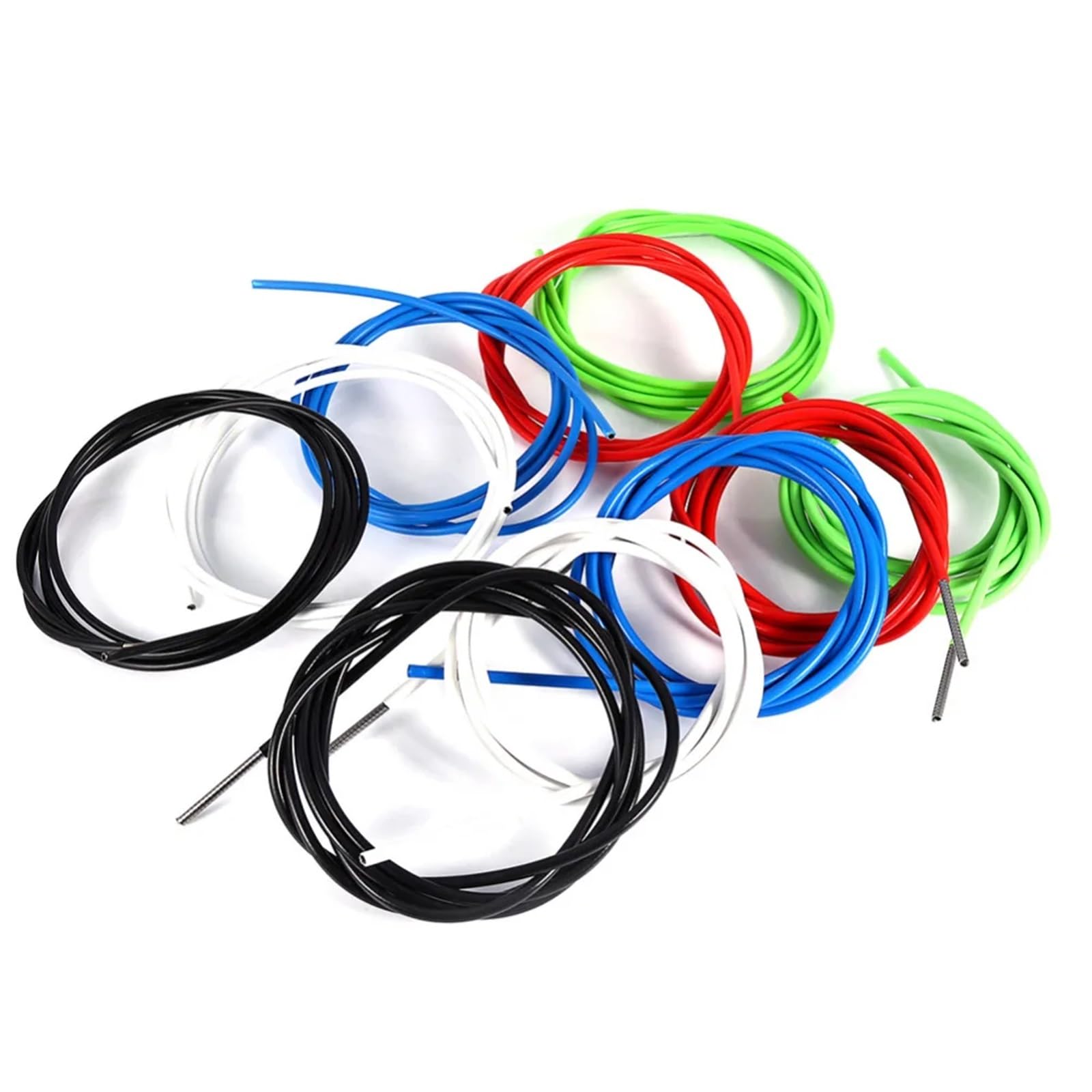bogniga Brake Cable 10Pcs 2m Brake Cable Shift Cables for Mountain Shifting Bike Cable Wire 4MM 5MM(5mm Green)