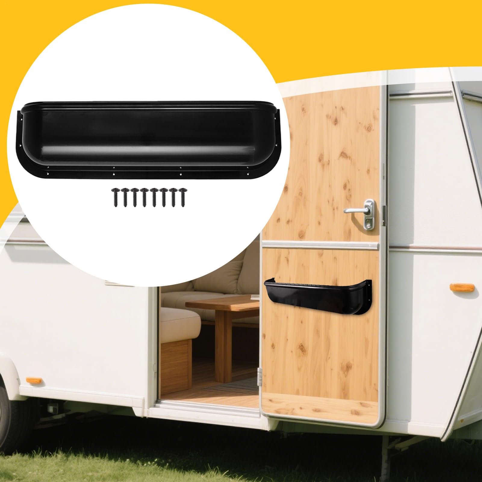 Générique Range-Porte pour Camping-Car - Boîte de Rangement Intérieur avec Poches pour Camping-Car,Accessoires Voiture Imperméables Porte-Bagages Grande Capacité pour Boissons et Outils