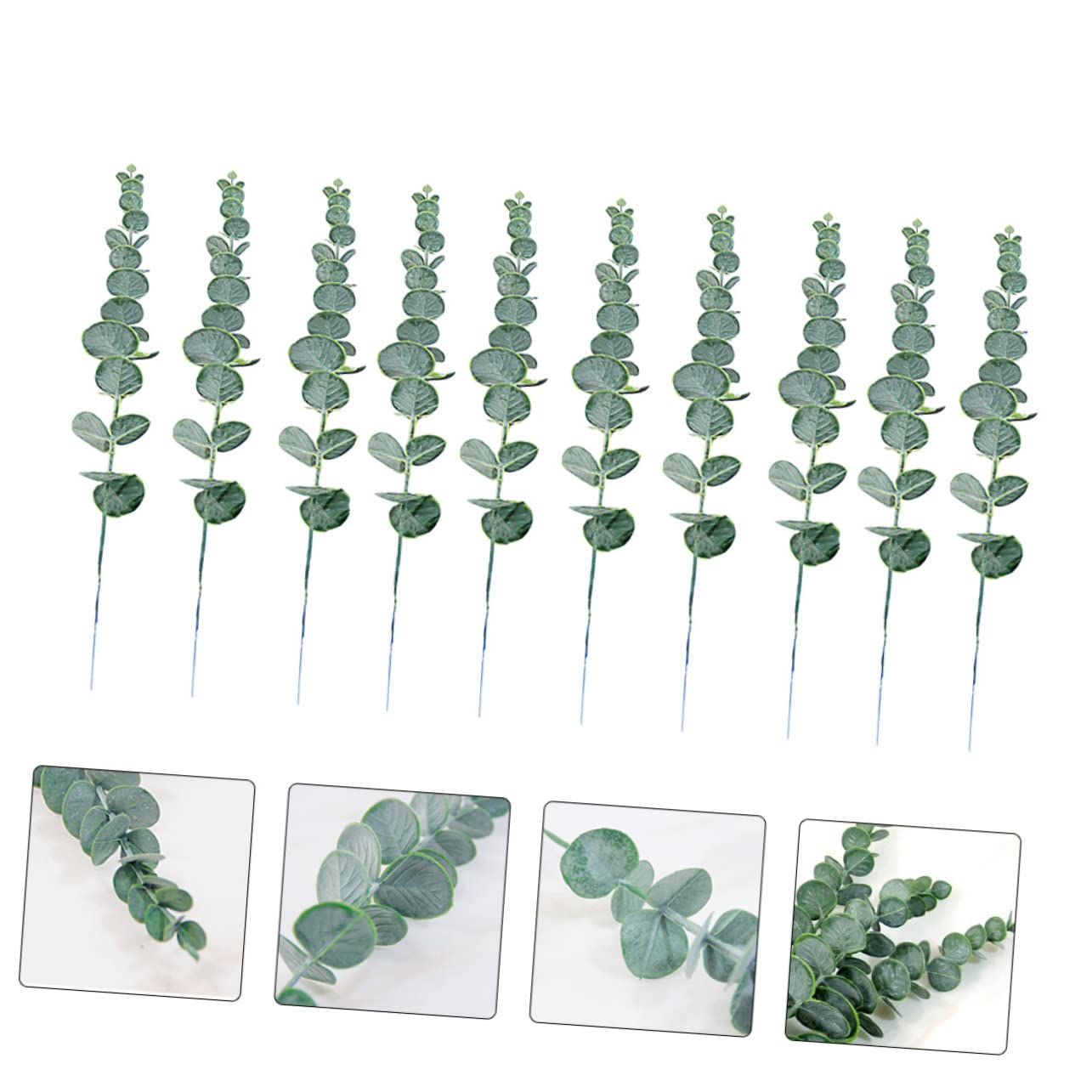 Alipis 2 Set Di Foglie Di Eucalipto Piante Artificiali Decorative Sensazione Di in Qualsiasi Momento Robuste Per Casa Matrimoni Ed Eventi 10 Pezzi * 2
