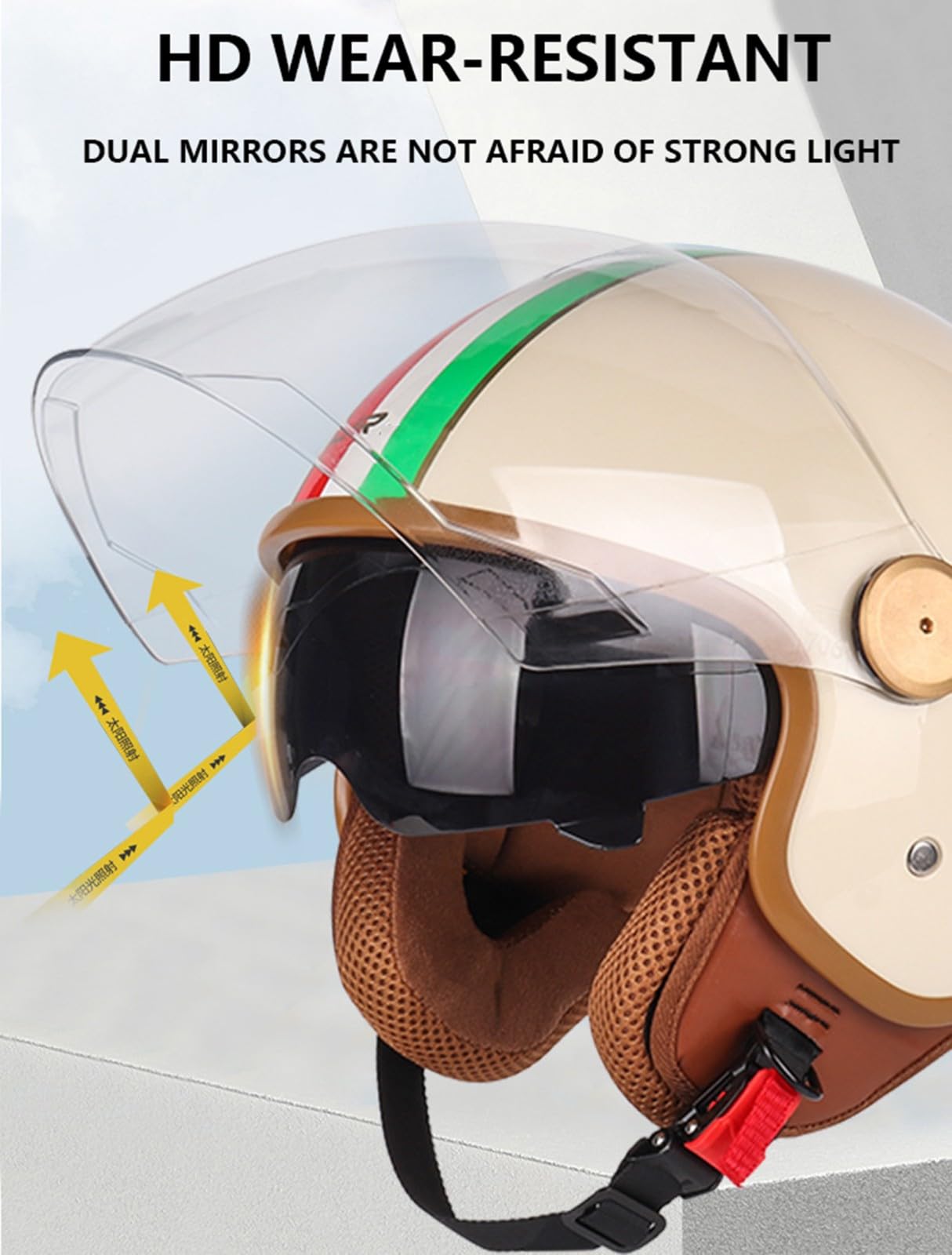 Bluetooth Casco Jet para Moto Casco Moto Abierto Custom Scooter ECE Homologado para Mujer Hombre para Dirt Bike Mofa Piloto Crash Cruiser Chopper Biker Racing Casco con Doble Visera