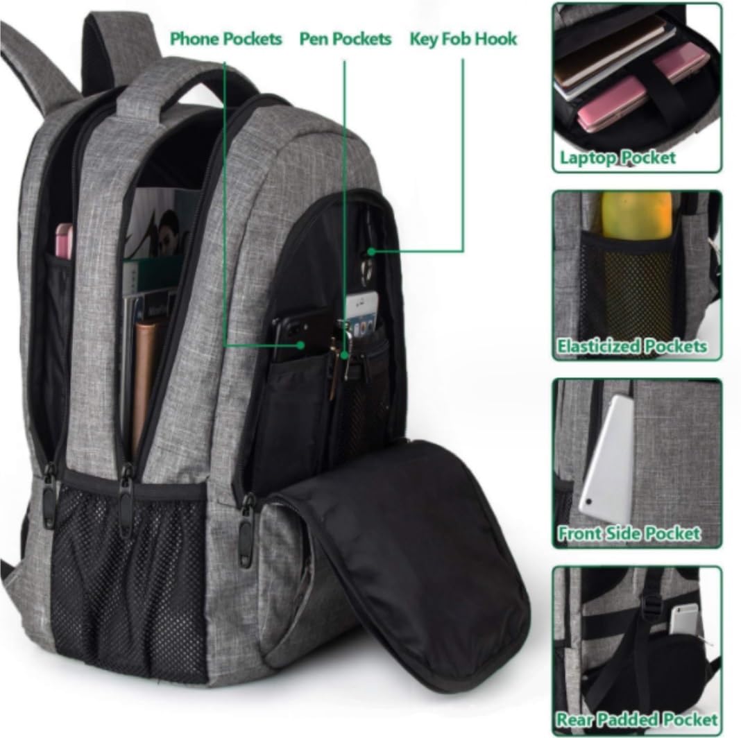Borsa Portatile Zaino Per Laptop Per Uomo E Donna Zaini Scolastici Per Da Viaggio Per Ragazzi Adolescenti Viaggio Porta Pc