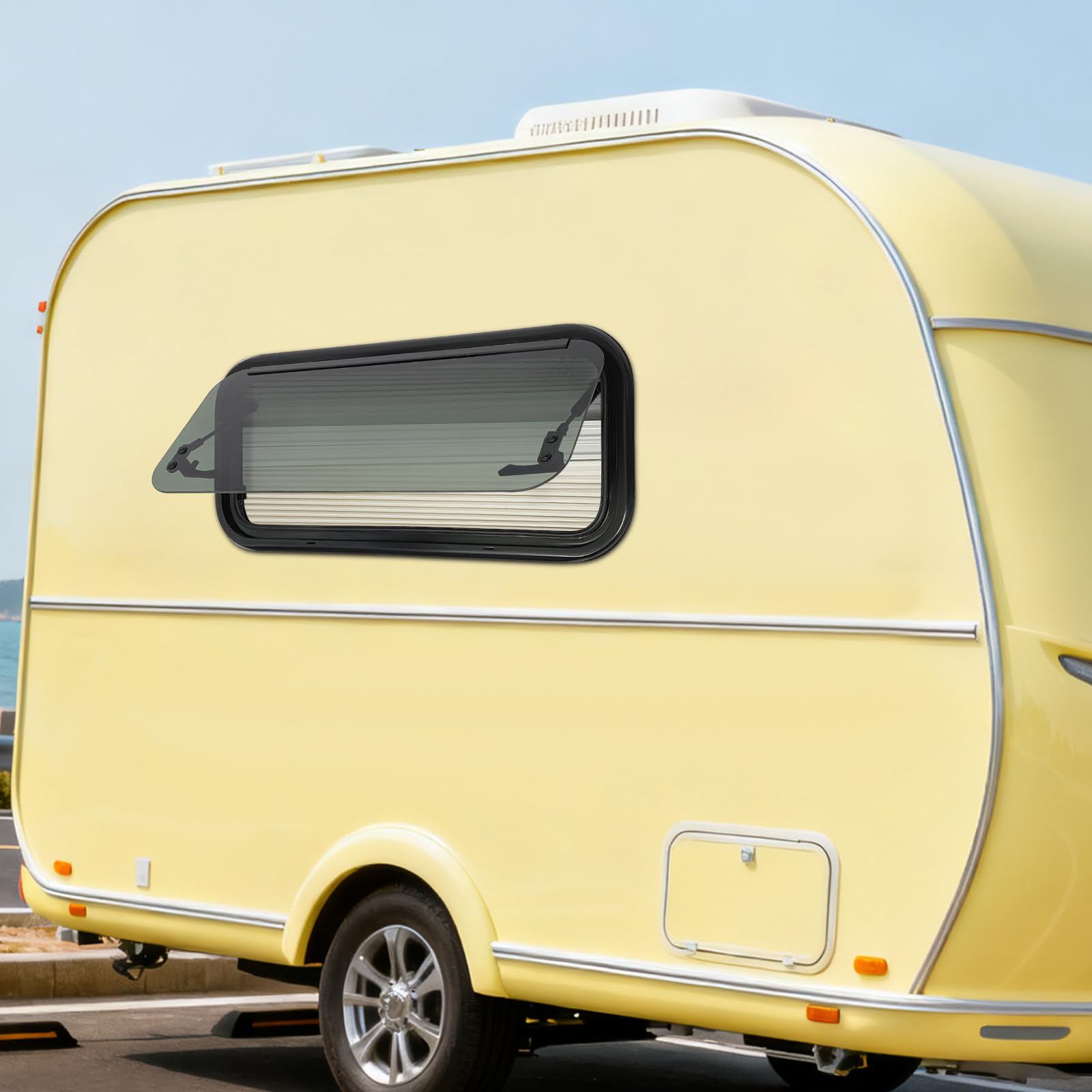 Ventana expositora con cremallera 700 x 300 mm, ventana lateral para autocaravana, caravana y remolque de viaje