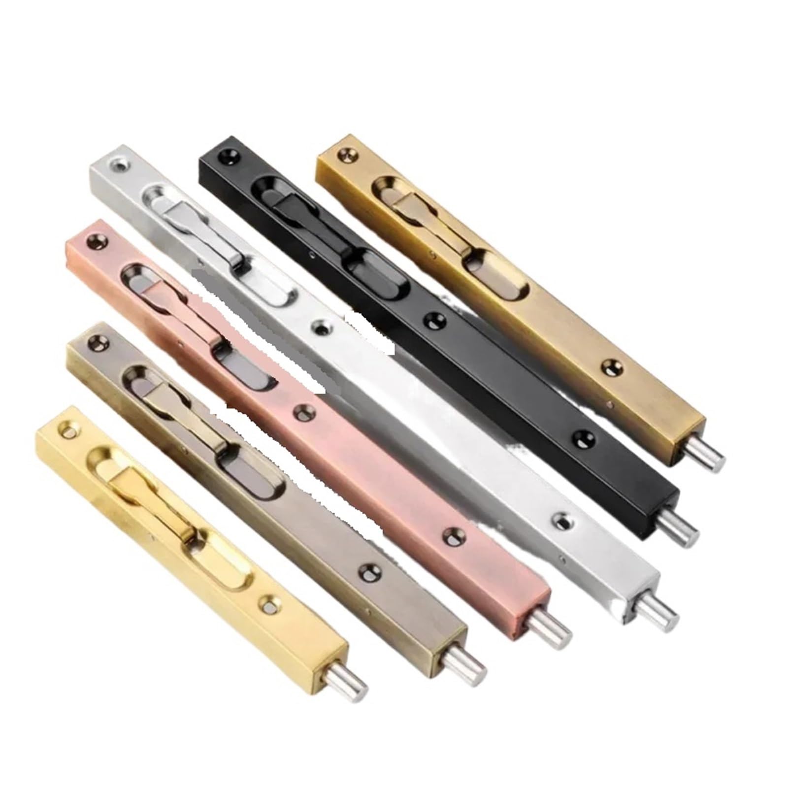 Pasador de Embutir Pestillo de puerta oculto con perno al ras acero inoxidable, cerradura inserción antirrobo oculta for puertas dobles madera, Hardware seguridad(Bronze-10inch)