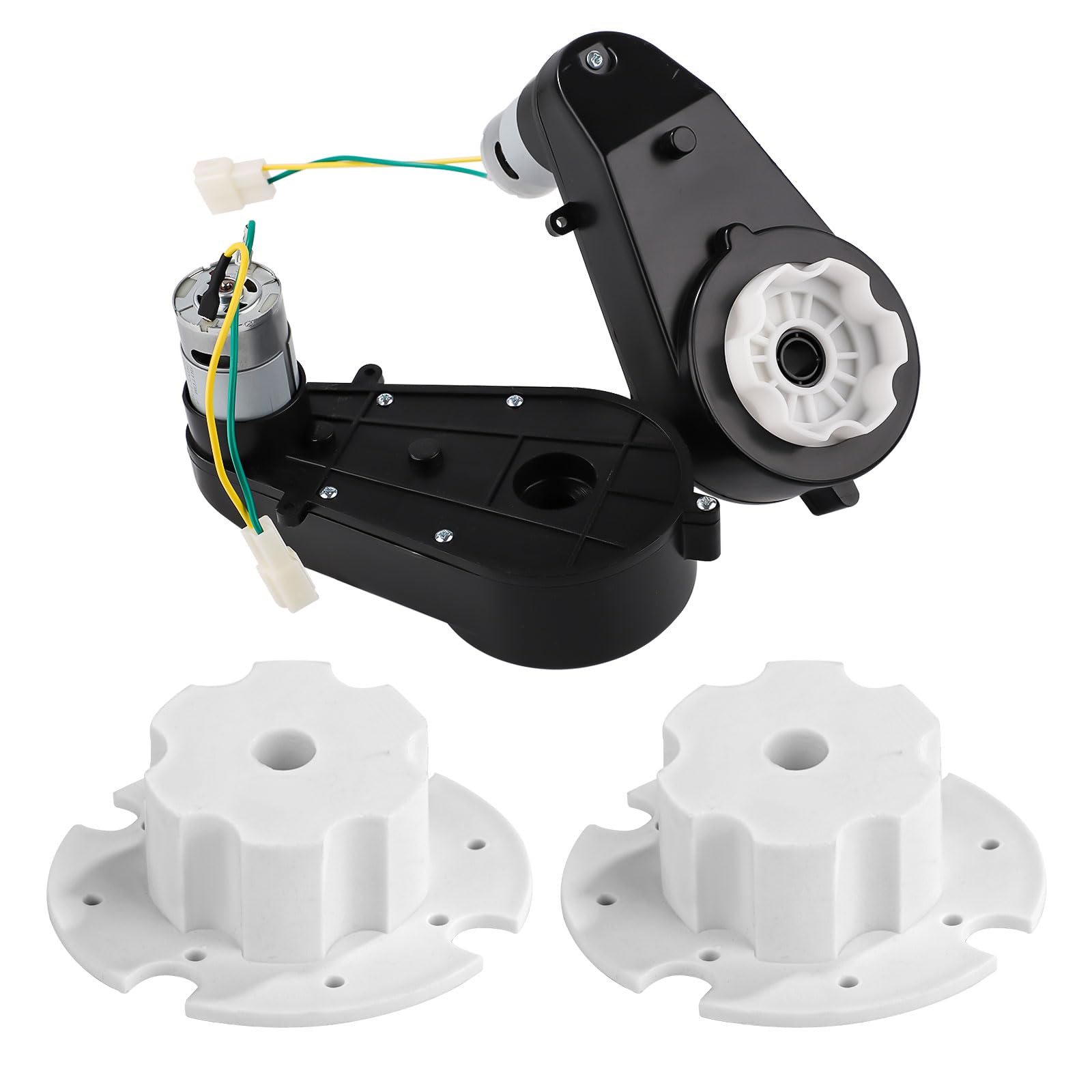 2pcs Ride on Car Gearbox, 24V 35000RPM Upgrade Kit for Power Wheels RS550 High Speed Driving Engine Electric Gearbox Replacement Parts for Toys Car