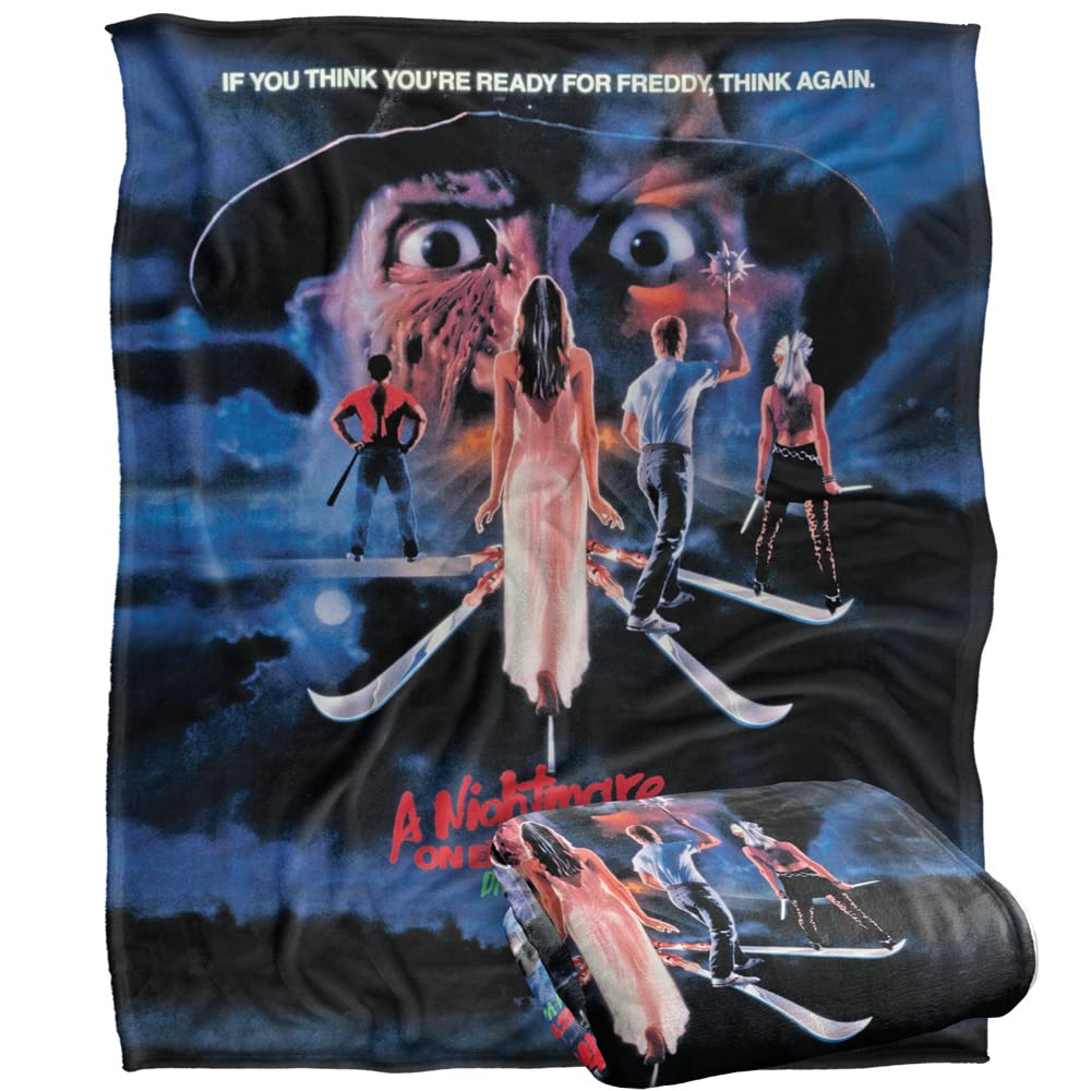NIGHTMARE ON ELM STREET A Blanket, 152 x 127 cm 3 Poster Silky Touch Super Soft Throw Blanket