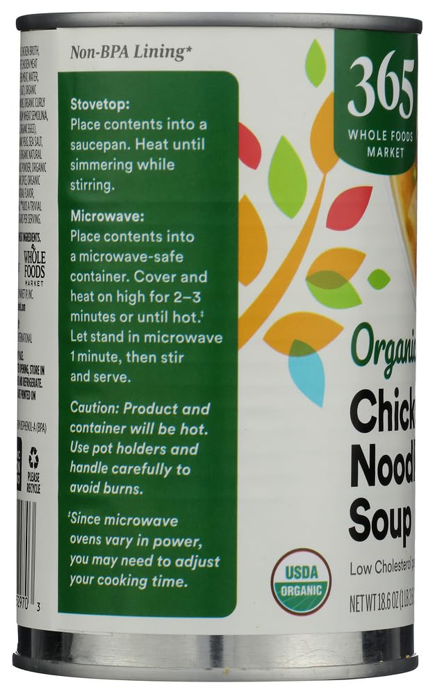 365 by Whole Foods Market, Organic Chicken Noodle Soup, 18.6 Ounce - image 3