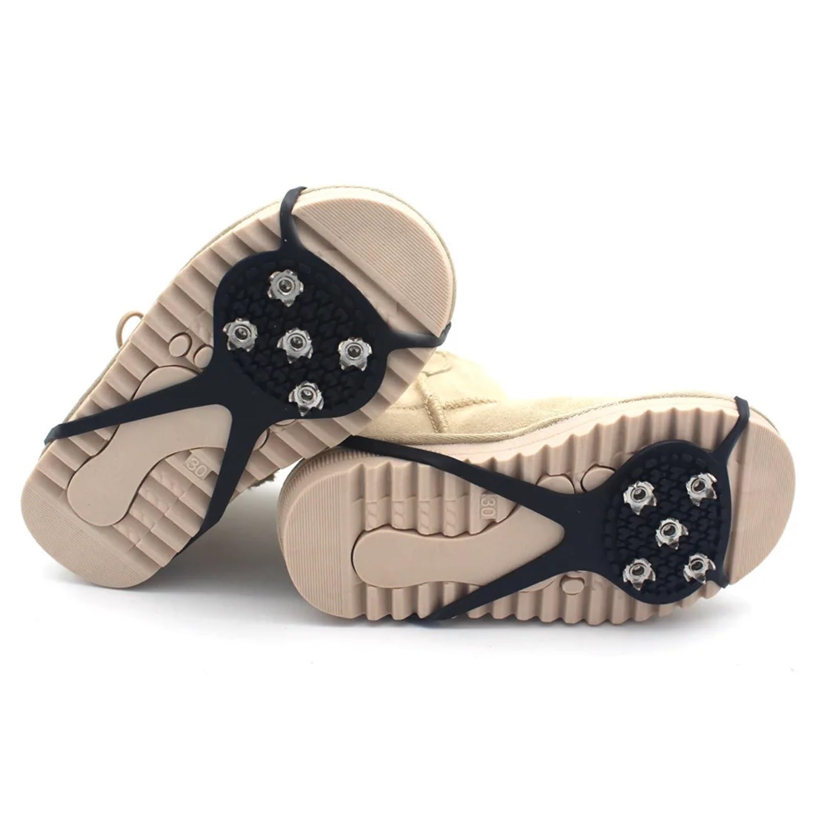 Anti-Rutsch-Spikes Starke Griffigkeit, 5 Spikes, rutschfeste Schnee- Und Eiskletterschuhe, Steigeisen, Winter-Anti-Rutsch-Schuhüberzug