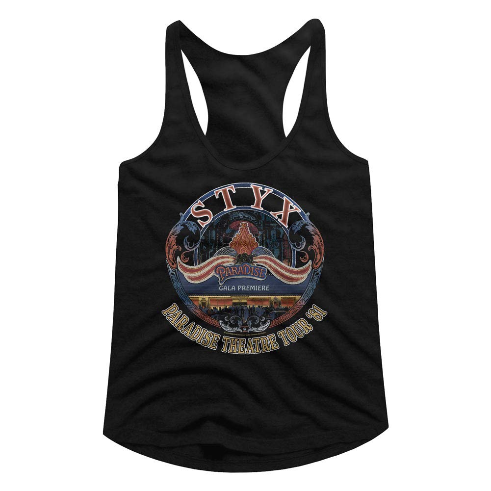 Styx 1972 Rock Band Paradise Theatre Tour 1981 Ladies Racerback Tank Top Tee
