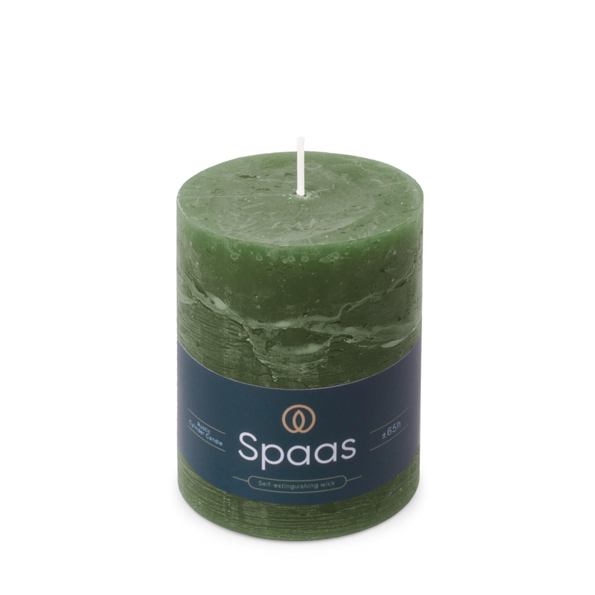 Spaas Rustic Pillar Candle 80/110 mm 65h, Dark Green — image 1
