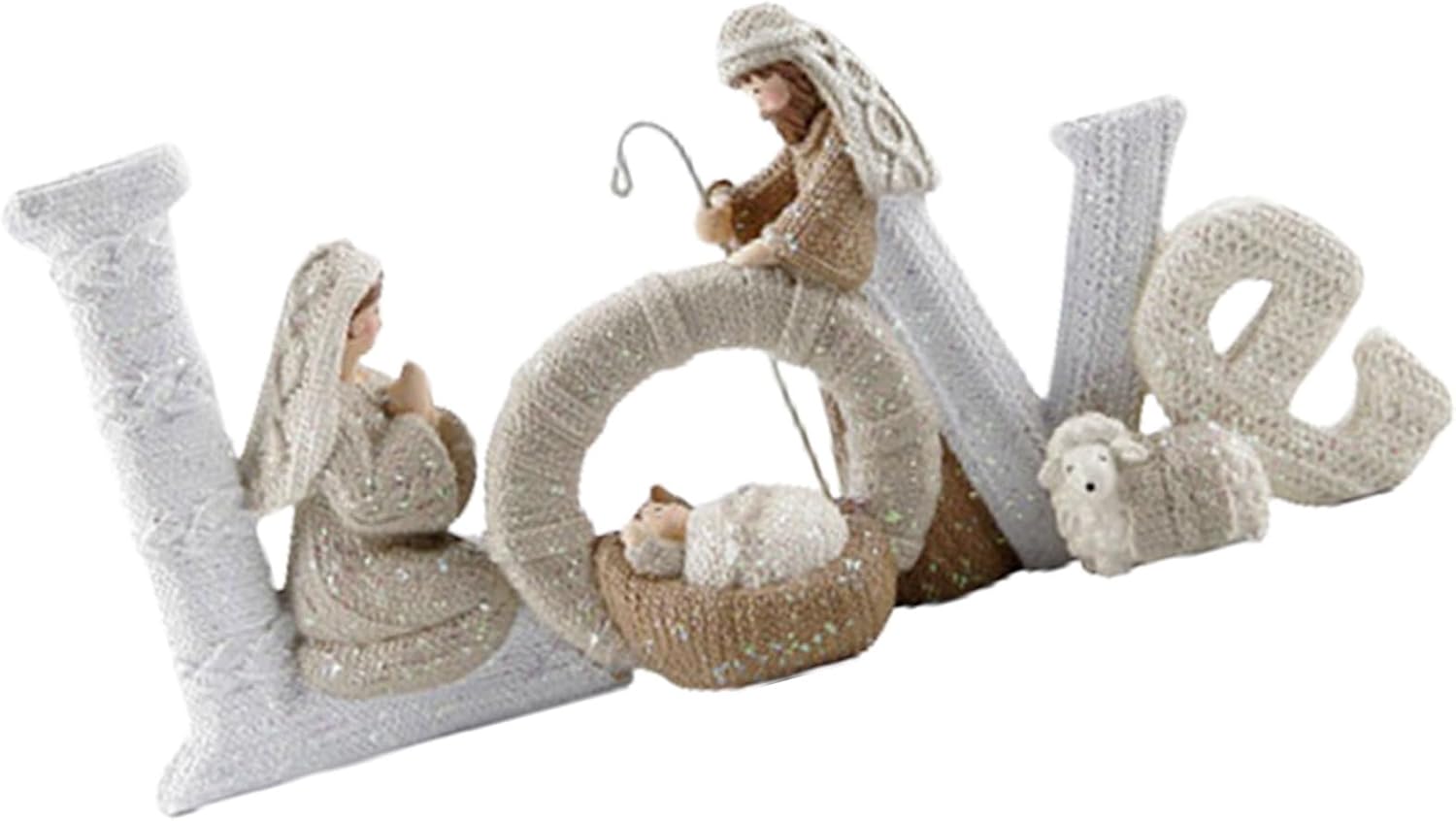 Modern Resin Nativity Figurine Set for Christmas Religious Celebration Home Ornamentation Elegant Holy Family Display