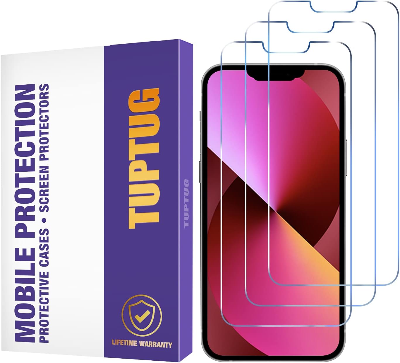 Tempered Glass Screen Protector for iPhone 13 Mini (3 Pack) -- Toughened Glass Protective Cover for 5.4-inch Apple iPhones -- [Ultra Clear] [Case Friendly] [Easy Install] [No Bubbles] [Anti Scratch] [Screen Saver] [High Definition]