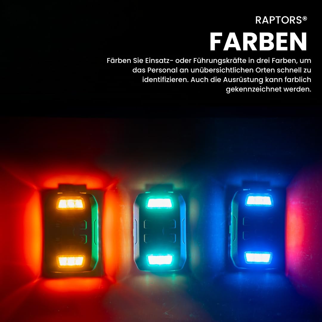 Safety Guard | Kennzeichnung für Einsatzkräfte | Einsatzleitung | LED Ausrüstung | LED Signalleuchte für Körper | Personenschutz | Zubehör für Feuerwehr, Polizei und Rettungsdienst (Blau)