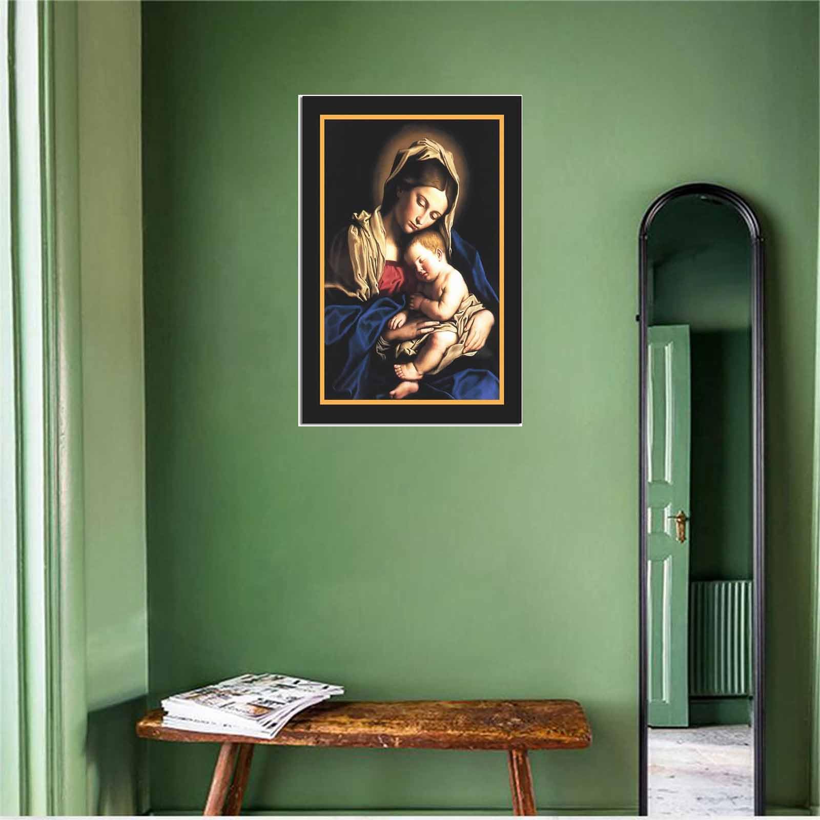 Neejaold Poster vintage Marie et Joseph naissance de Jésus Christ, crèche de la Nativité sur toile, art mural, peinture spirituelle chrétienne, images de crèche pour mur, cadeau sacré, 30,5 x 40,6 cm Neejaold Poster vintage Marie et Joseph naissance de Jésus Christ, crèche de la Nativité sur toile, art mural, peinture spirituelle chrétienne, images de crèche pour mur, cadeau sacré, 30,5 x 40,6 cm