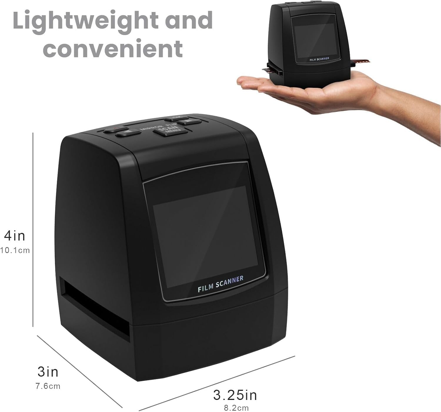 Digital Film Scanner 35mm 126 110 Super 8 8mm Negativscanner Diascanner 2,4" LCD-Display JPEG