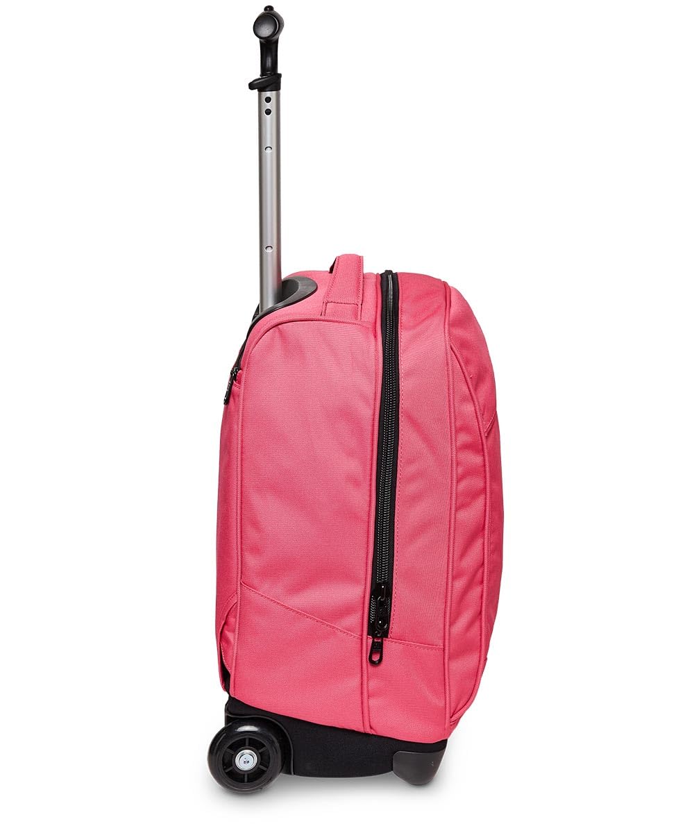Invicta Trolley Scuola Benin, Rosa, 2 in 1, Doppio Uso, Zaino con Carrello Fisso e Crossover System, Maxi Capienza, Zaini e Trolley, Viaggio, Bambine e Ragazze