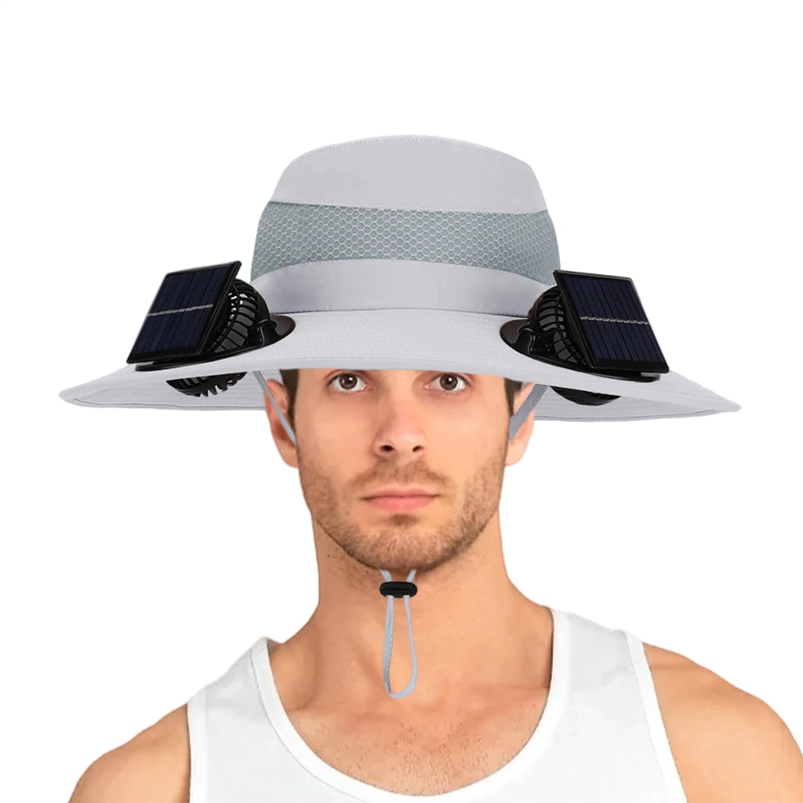 Cappelli Ventilati Per Uomo Cappello a Tesa Larga con Ventola Solare