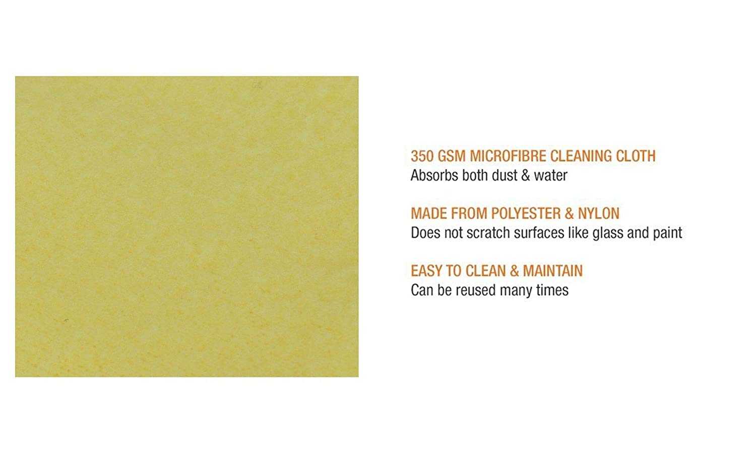 Gala Microfiber Dust Cloth (Yellow, Set of 1) 1
