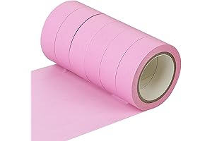 KALIONE 6 Rolls 0.6 Inch Pink Masking Tape