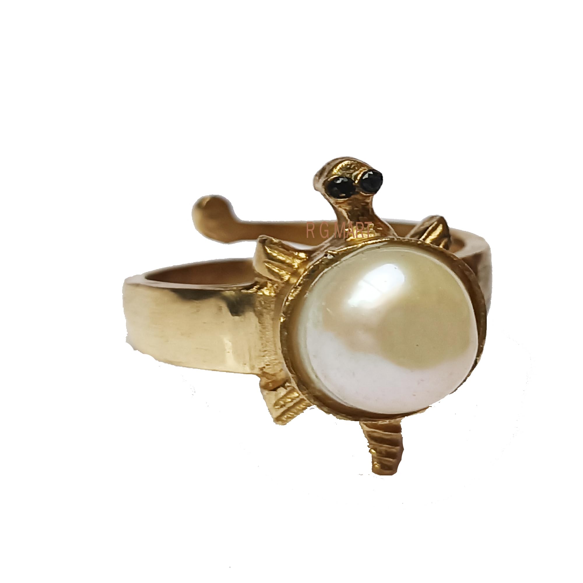 Ashtadahtu ( अष्टधातु ) Tula ( तुला ) Libra Rudraksha With Paara ( पारा ) Mercury Gold Plated Brass Rashi ( राशि ) Yantra Ring (18)-image-41