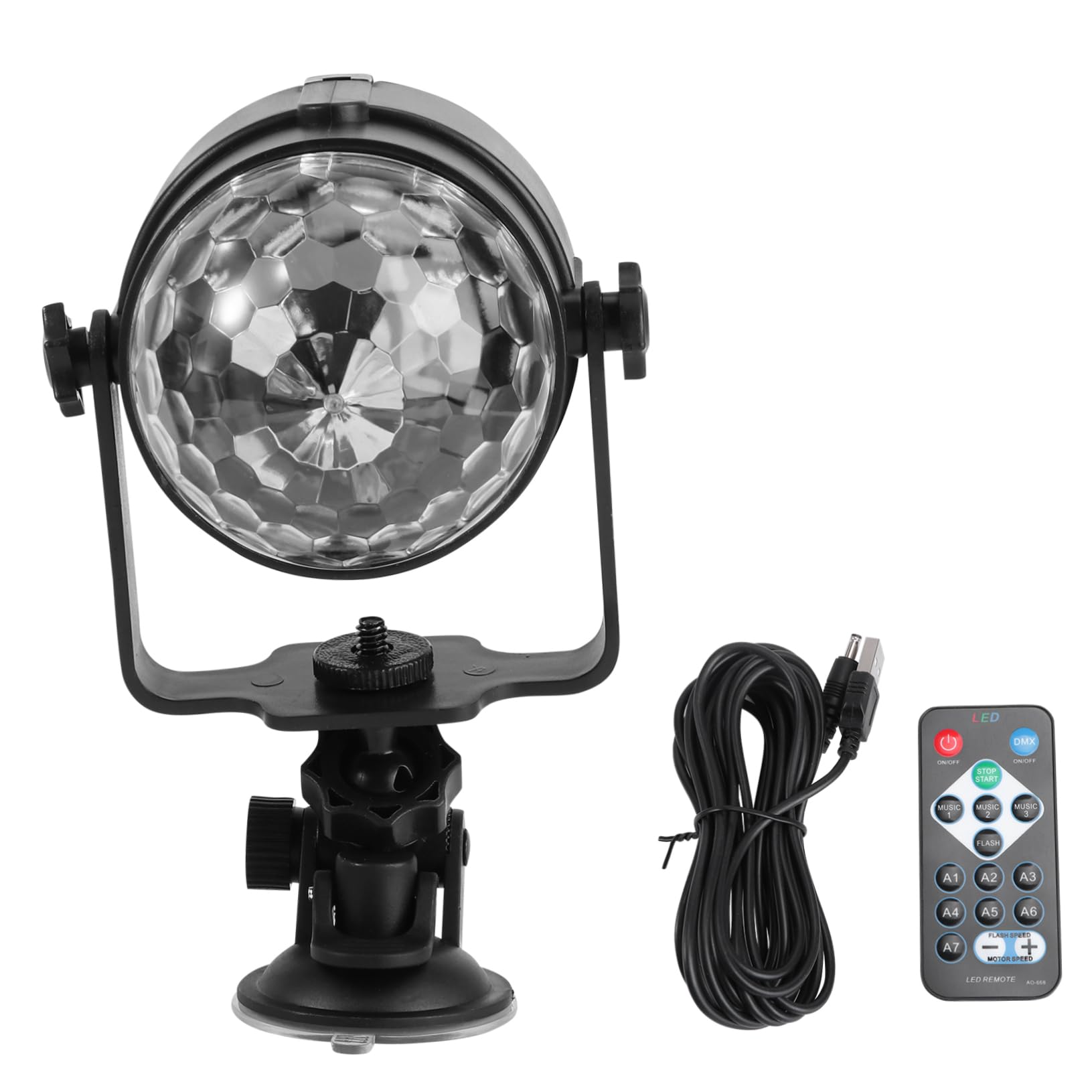 jojofuny Rotating Lamp Voice Control Ball Luminous Ball Light for Disco Ktv Bar Stage Club