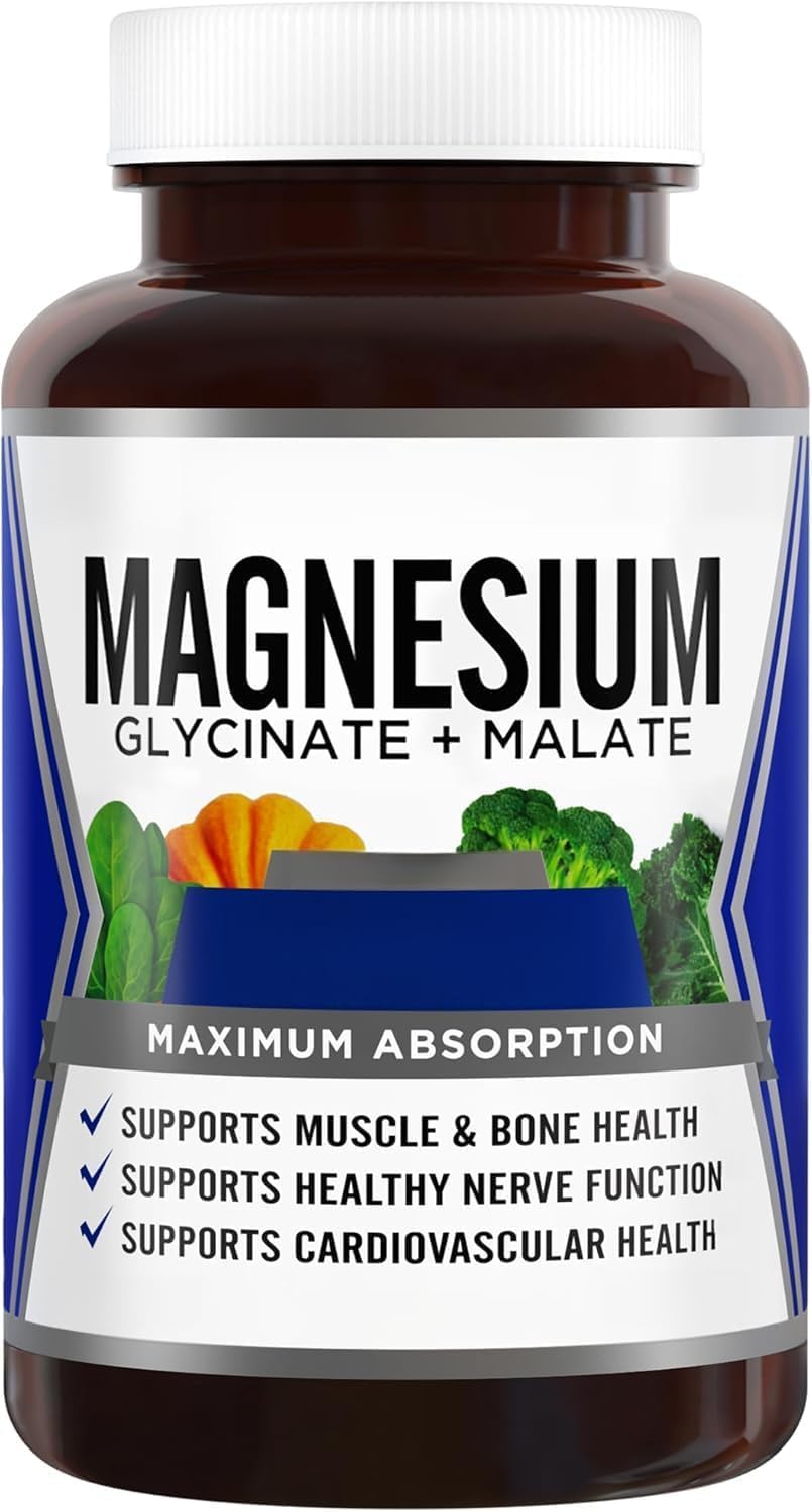 Complesso di Magnesio ad Alto Assorbimento | Senza Glutine | Supporta rilassamento, sonno riposante, salute muscolare e ossea per il benessere quotidiano