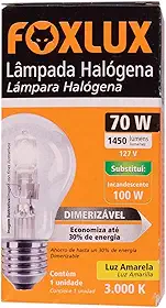 Foxlux Lâmpada Halógena Clássica 70W 127V