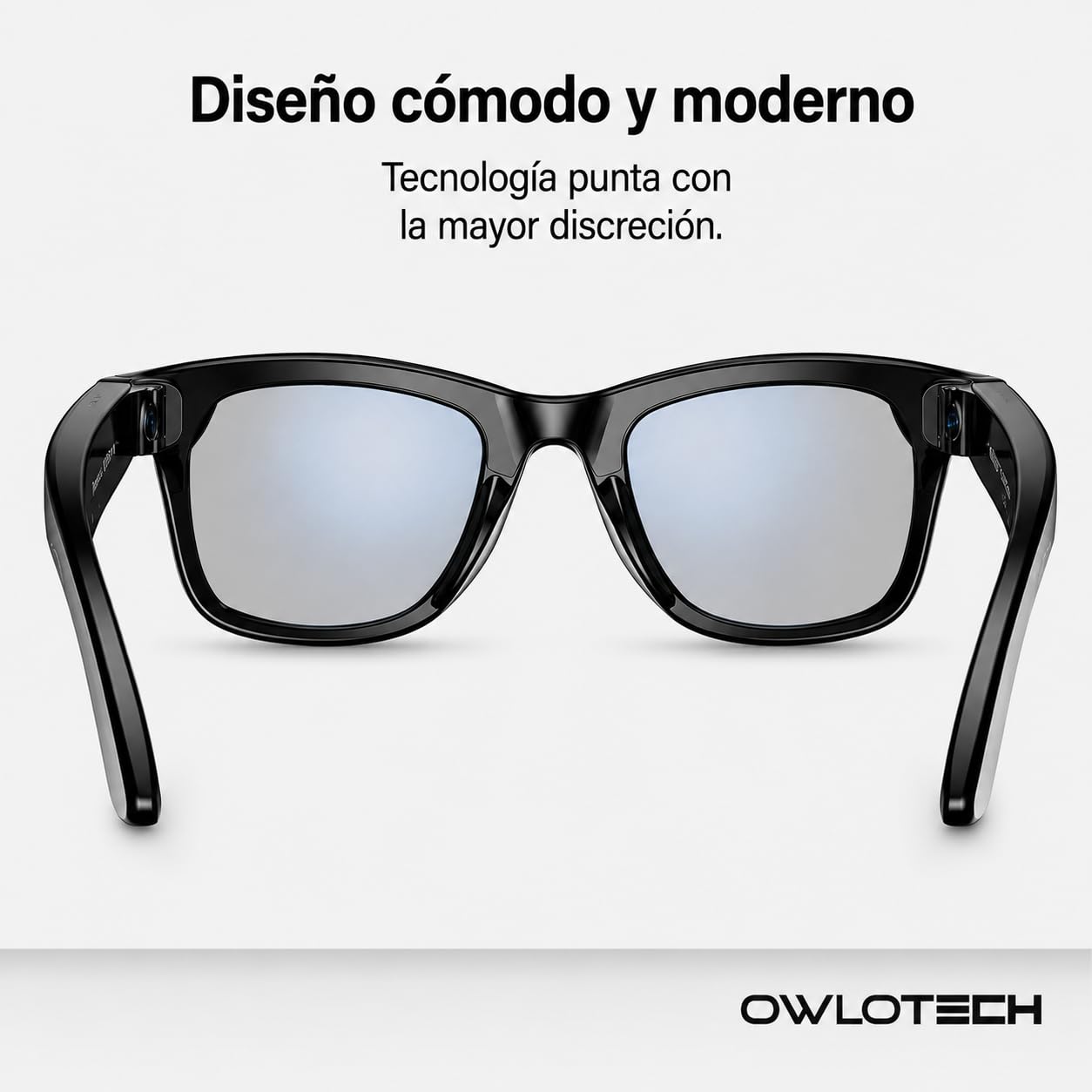 Lens AI Lunettes intelligentes avec appareil photo 32 Mpx, 32 Go, WiFi et Bluetooth, traduction en temps réel, contrôle vocal et tactile, IP65 (verre photochromique)