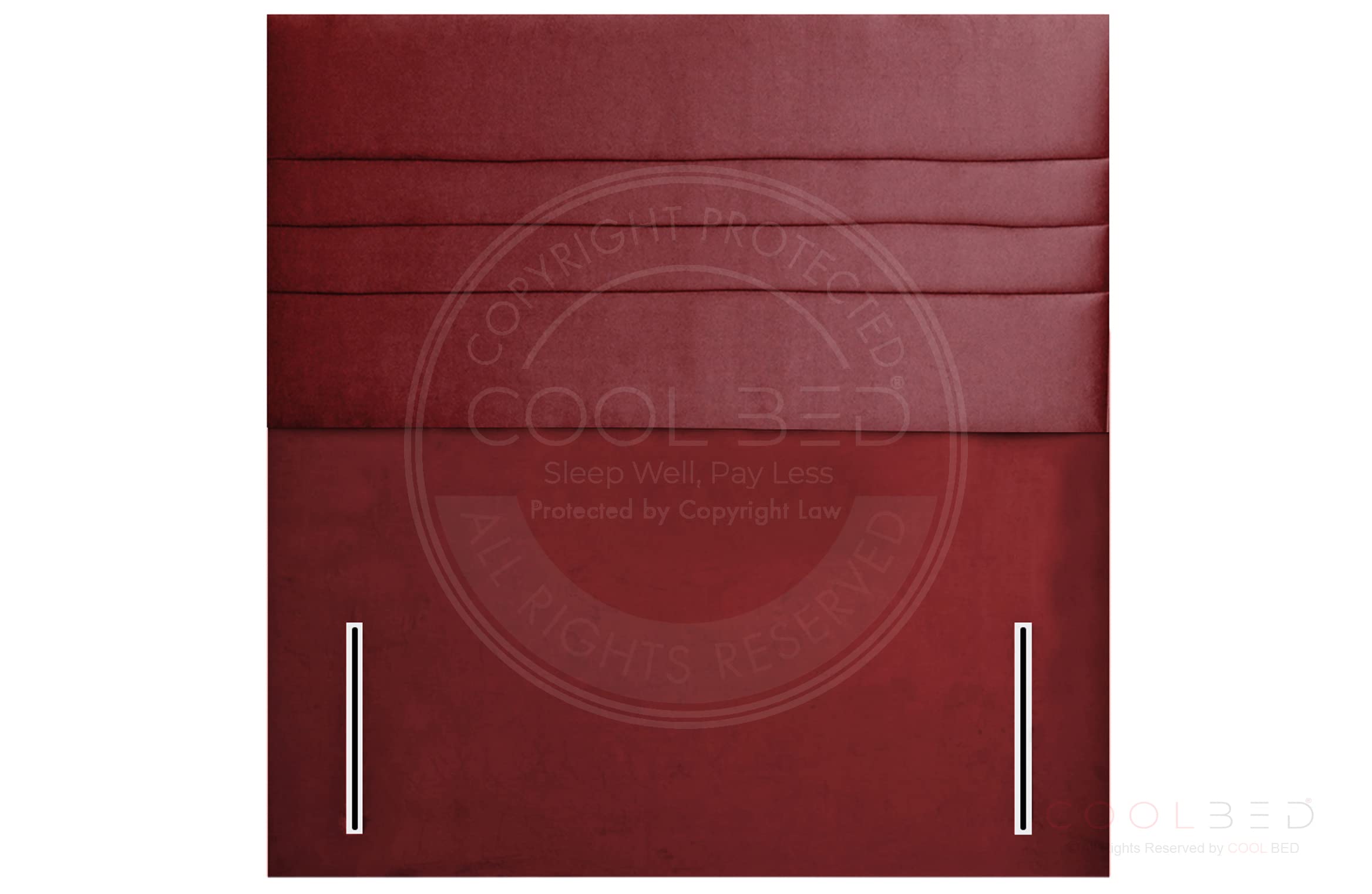 COOL BED Burgundy Plush Velvet Mint 54" Inch Floor Standing Headboard for Divan Ottoman Beds (Burgundy Plush, King-Size - ใ5FTใ)