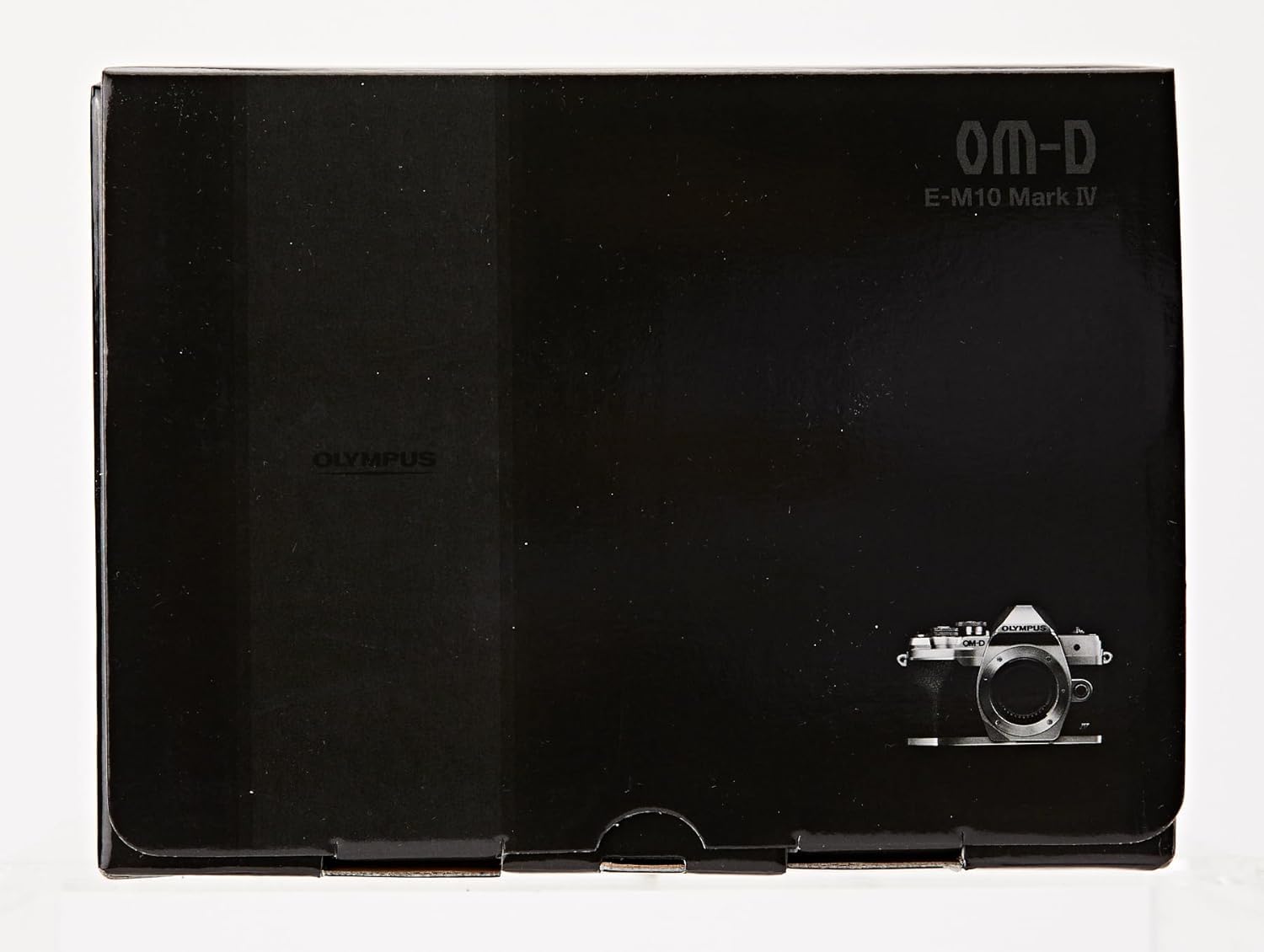 Olympus OM-D E-M10 Mark IV Micro Four Thirds System Camera, 20 MP sensor, 5-axis image stabilizer, selfie LCD screen, electronic viewfinder, 4K video, powerful AF, Wi-Fi, silver