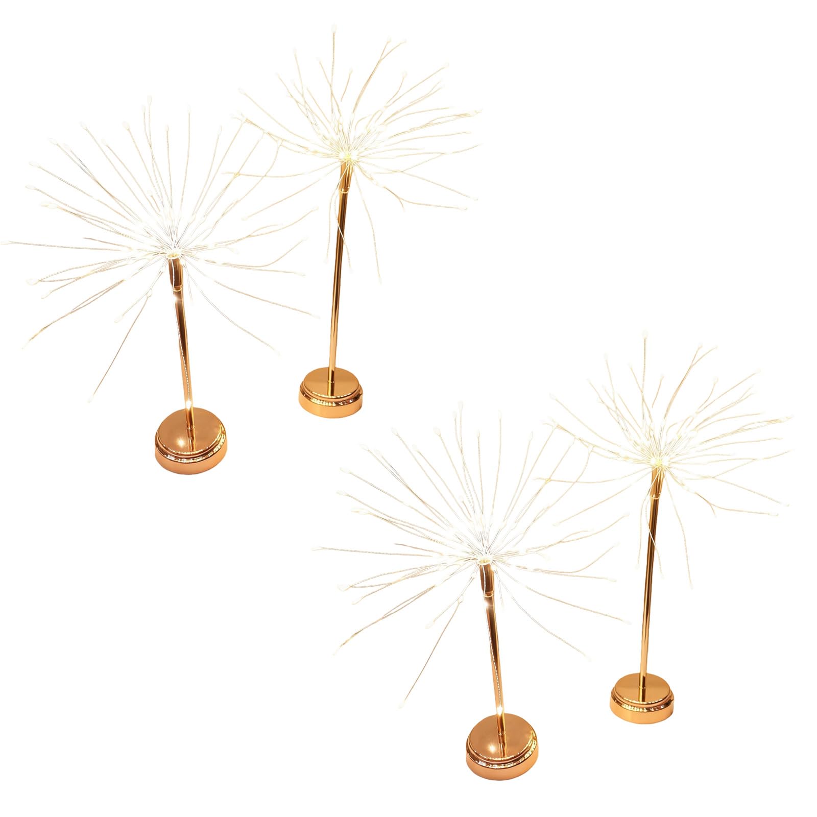Hsioluted 4Pcs 360 Degree All Around Illuminations Led Copper Wire Light Texture Safe For Children Perfect For Family Gatherings Outdoor String Light