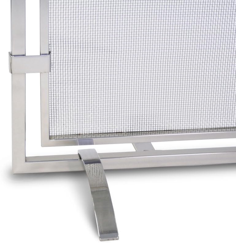 Miniatura 3 de Pilgrim Home and Hearth 18324 Sinclair - Pantalla de chimenea de un solo panel, níquel pulido