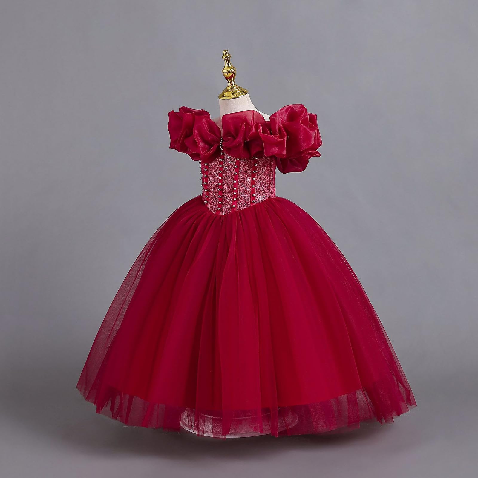 2026 One Shoulder Vestido Infantil Tirantes Princesa Vestido Niña Flor Niña Festival Vestido Fiesta Regalo Niña