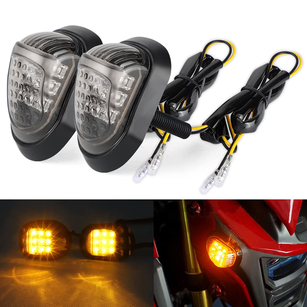 Luci di direzione a LED per moto, 2 pezzi, universali, indicatori di direzione, per moto, scooter, auto da strada, montaggio a filo
