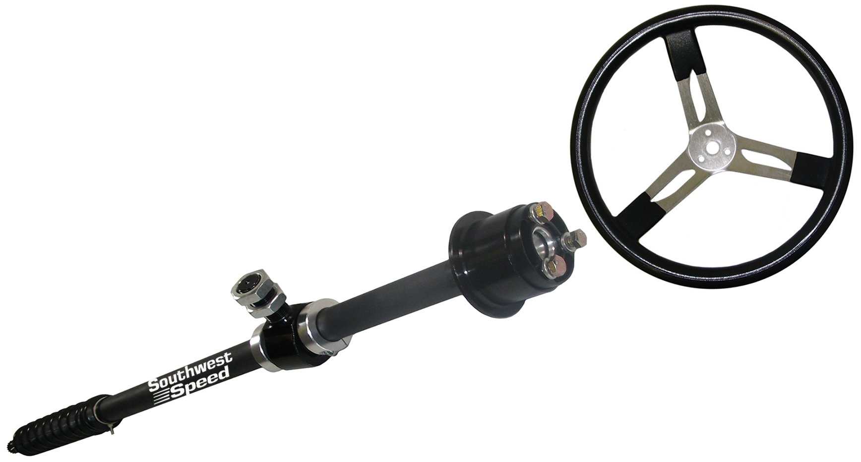 Buy SOUTHWEST SPEED TELESCOPING STEERING COLUMN & 15" BLACK ALUMINUM