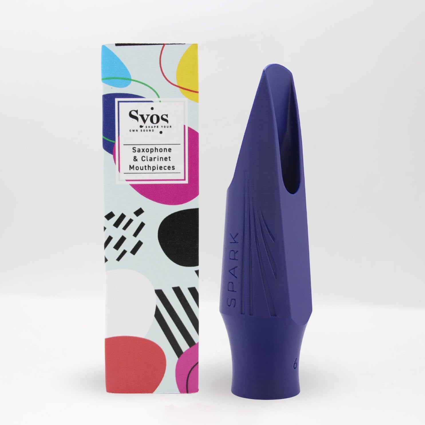 Syos Tenor Saxophone Mouthpiece, Spark Model, 7 Tip Opening, Phantom Blue, Improve the Sound of your Sax with this Easy-To-Play, Bright and Powerful Tenor Sax Mouthpiece