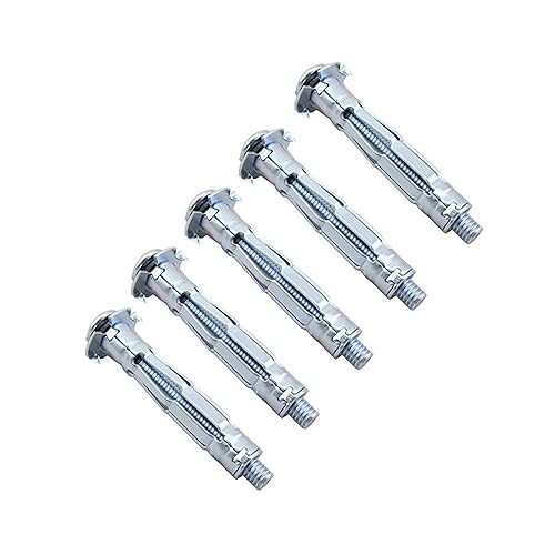 Juego de 40 piezas de fijaciones de metal, anclas, tapones huecos de pared de cavidad de pared de placas de yeso (M4X38mm, M5X52mm, M6X65mm)