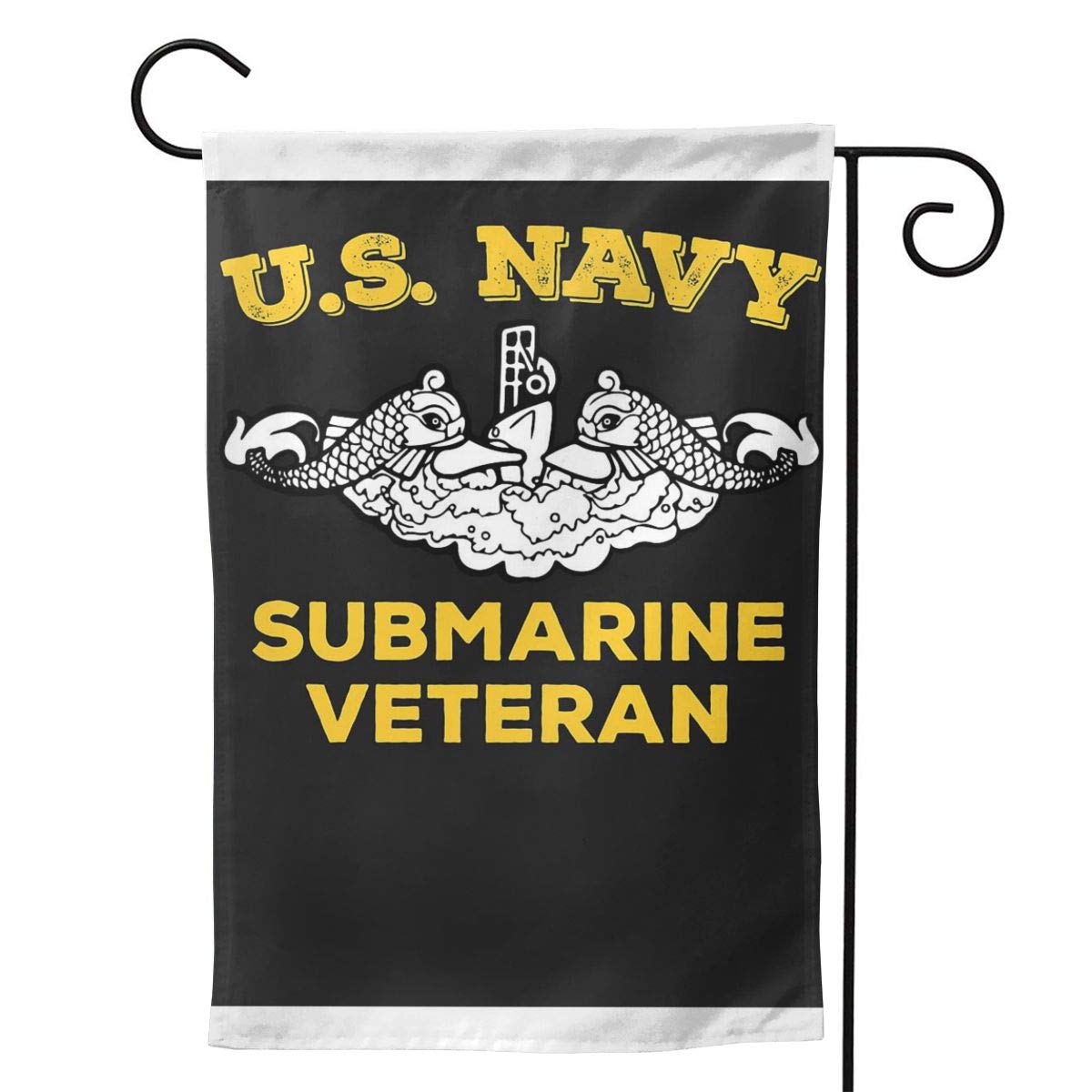 Rhk-MKN US Navy Submarine Silent Service Veteran Garden Flag, Vertical Double Sided Garden Outdoor House Yard Decorations Flags